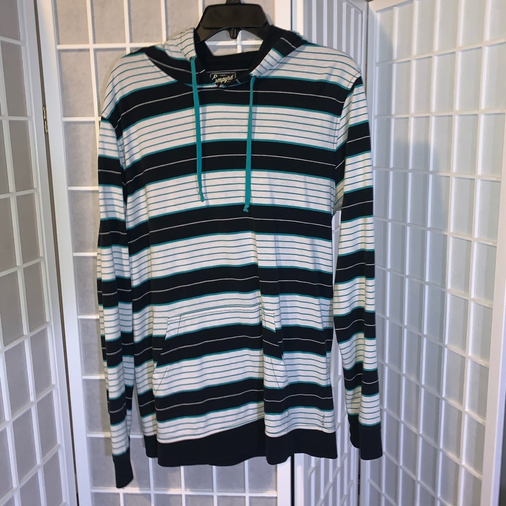Empyre striped hooded long sleeve t-shirt